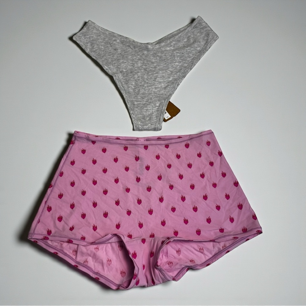 SKIMS Panty Bundle | Heather Grey & Bubble Flames
